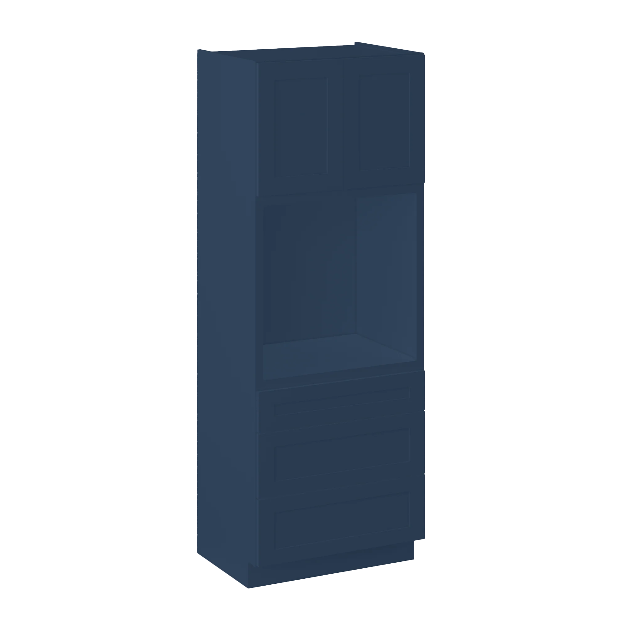 Oven Kitchen Cabinet OC3390 Danbury Blue LessCare 33 in. width 90 in. height 24 in. depth - Image 2