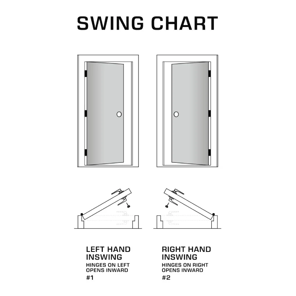36 in. x 80 in. Fire Rated 1 Panel Shaker Unfinished White Prehung Fiberglass Exterior Door with Brickmold - Image 10