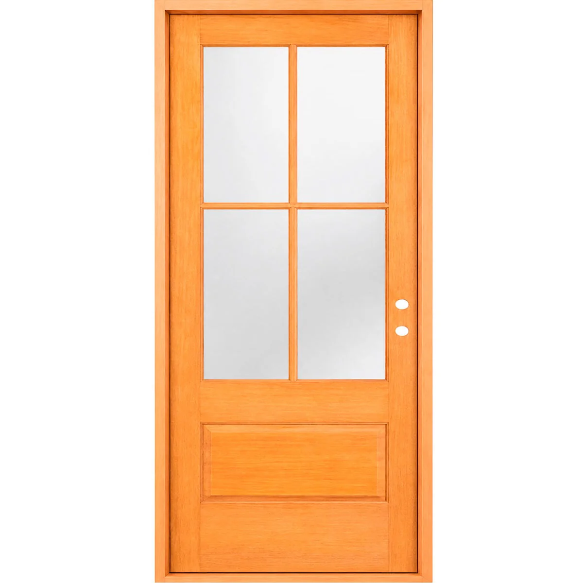 36 x 80 in. 4-Lite Satin Glass Nantucket Prehung Exterior Door - Image 6