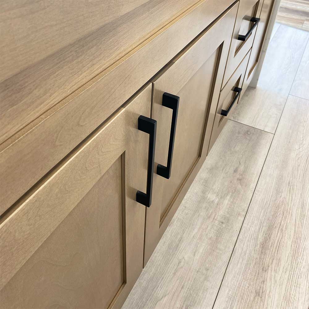 7 1/2" Matte Black Cabinet Pull H8372-160MB - Image 2