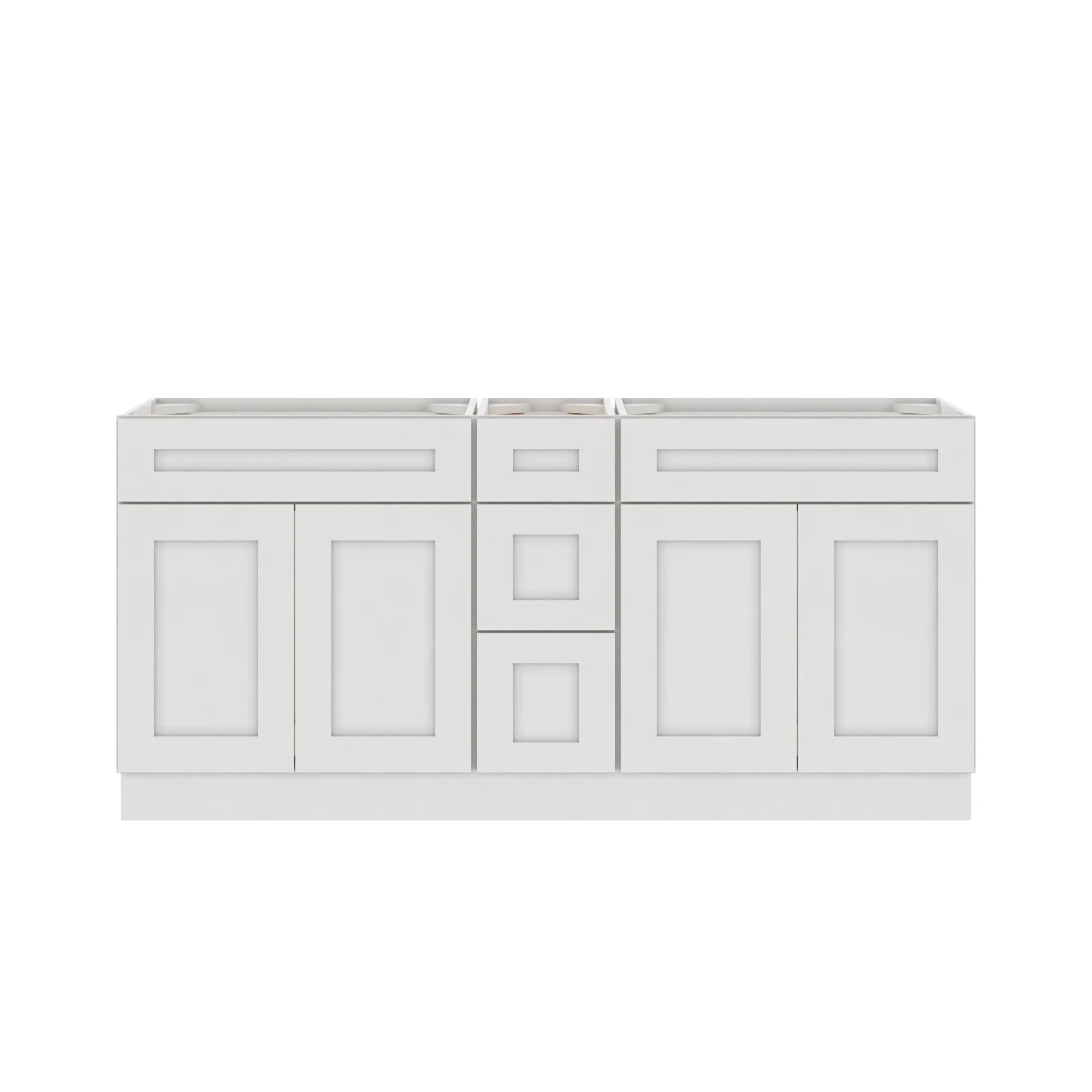 72"W x 21"D x 34.5"H Double Vanity - Alpina White - Image 2