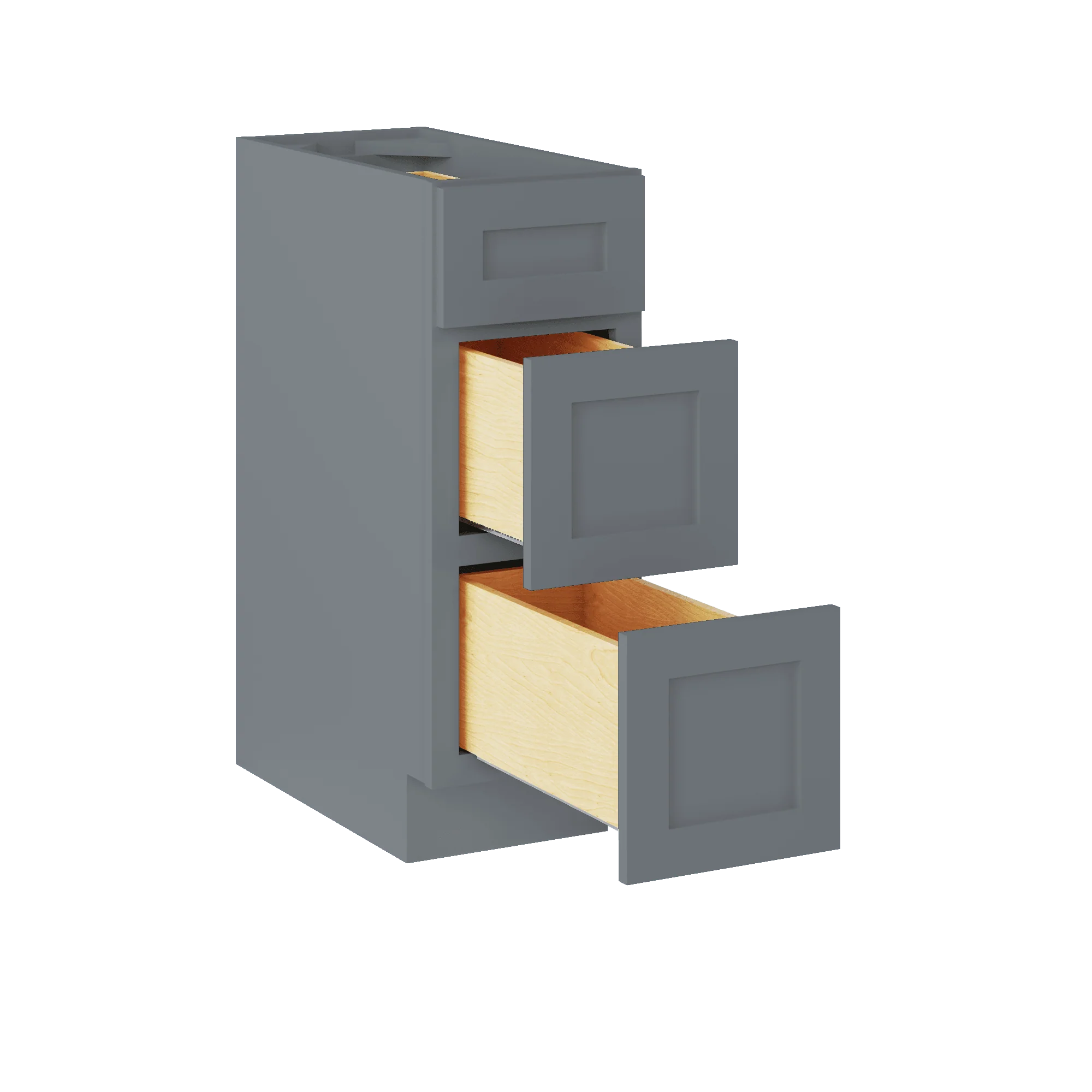 Drawer Base Kitchen Cabinet DB12 Colonial Gray LessCare 12 in. width 34.5 in. height 24 in. depth - Image 4