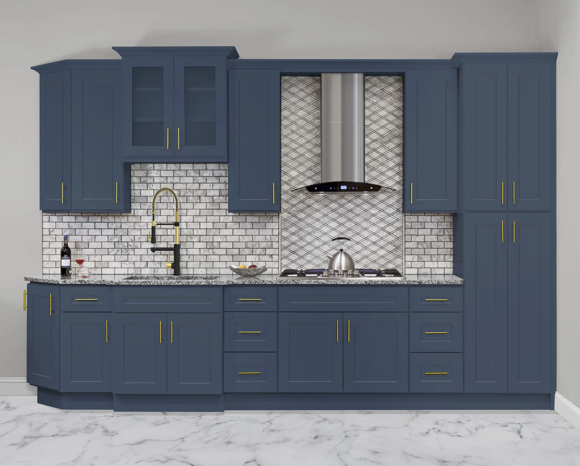 Straight Filler F396 Danbury Blue LessCare 3 in. width 96 in. height - Image 3