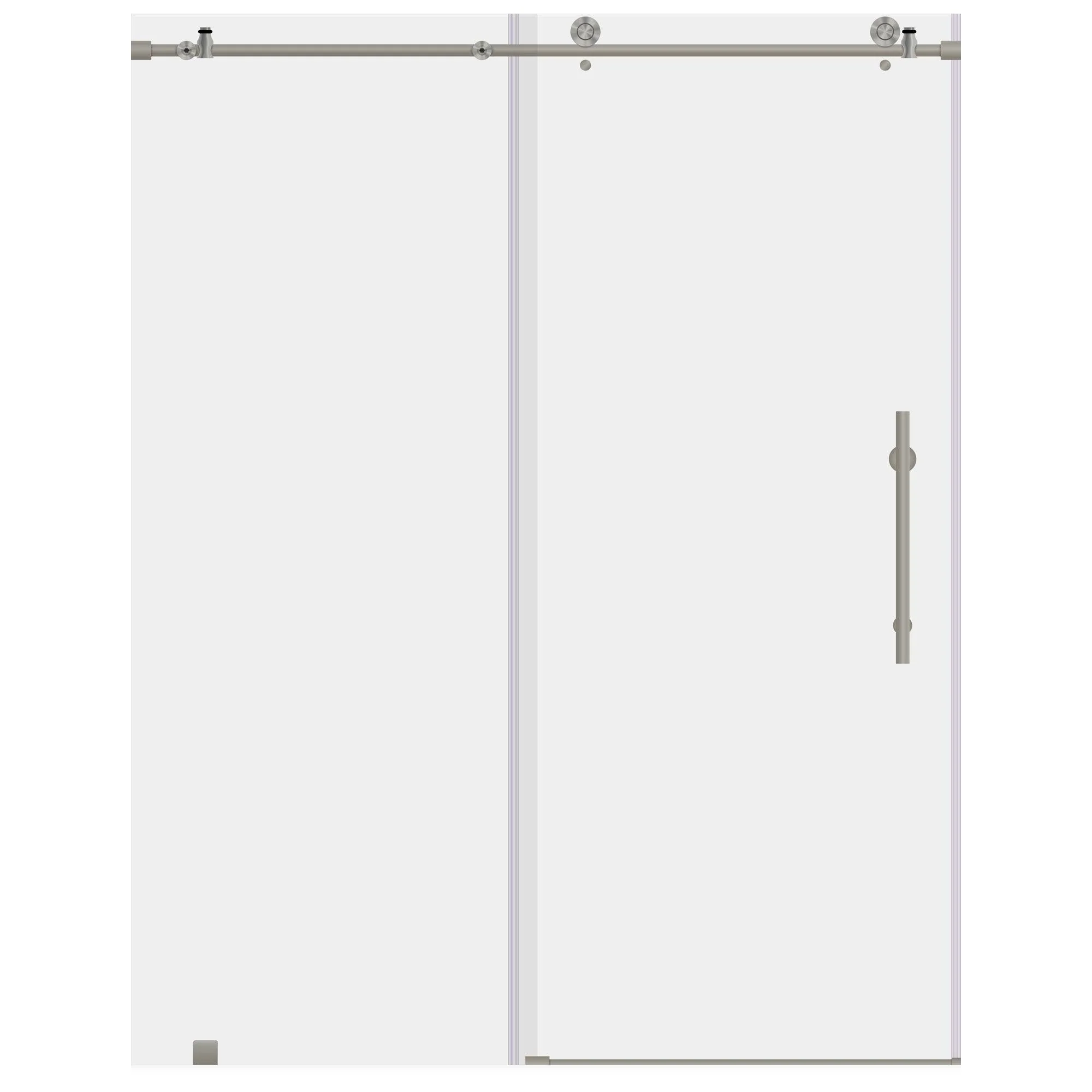 44-48 W x 76 H Sliding Frameless Shower Door ULTRA-C with Clear Glass in Brushed Nickel