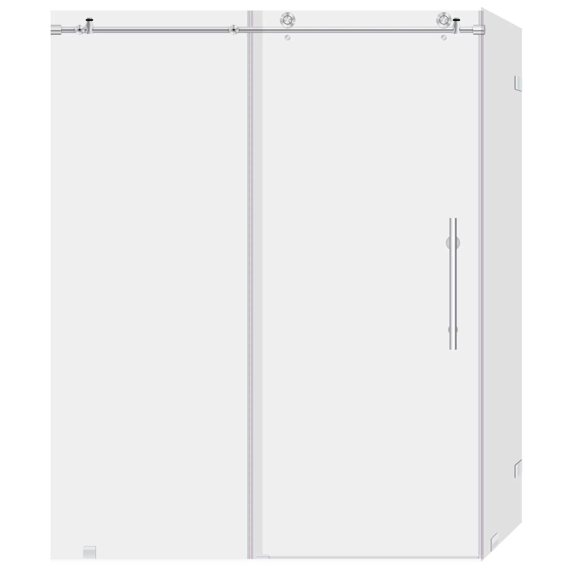 56-60 W x 76 H  x 36 D Sliding Frameless Shower Enclosure ULTRA-C with Clear Glass in Chrome
