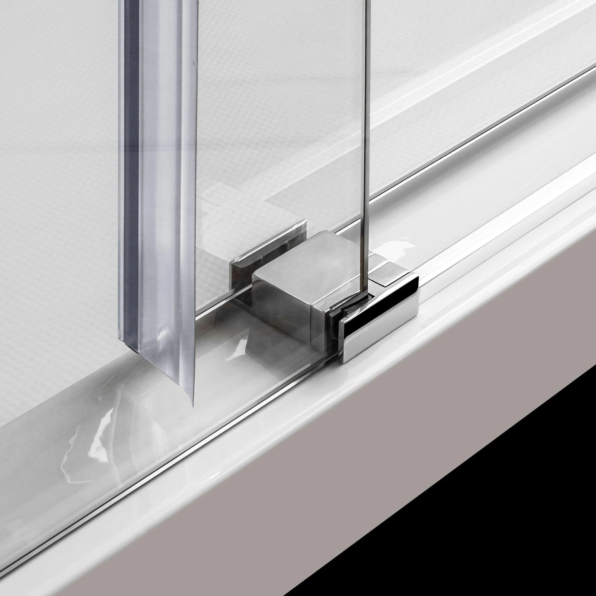 56-60 W x 76 H  x 36 D Sliding Frameless Shower Enclosure ULTRA-C with Clear Glass in Chrome - Image 7
