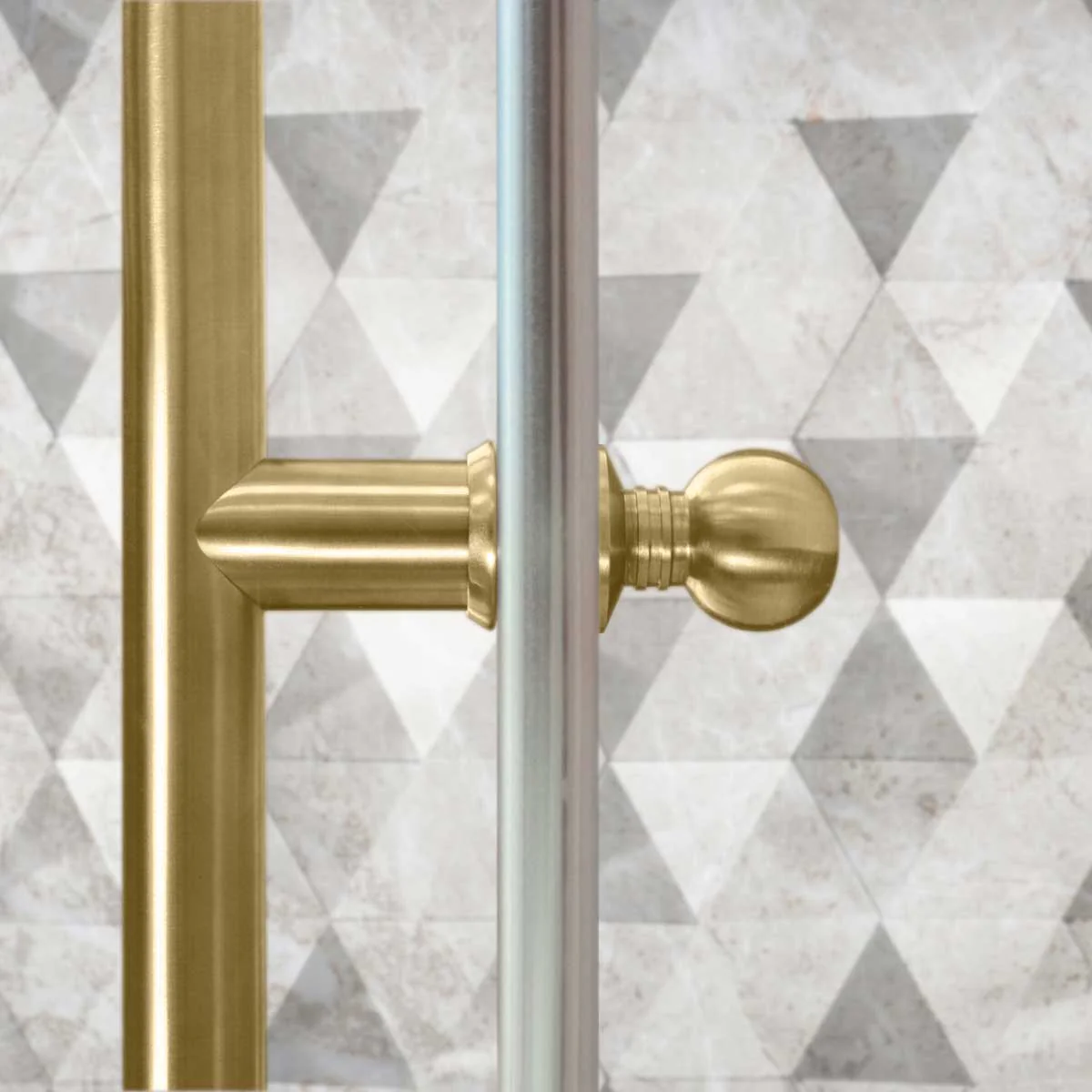 56-60 W x 76 H x 34 1/2 D Sliding Frameless Shower Enclosure ULTRA-C with Clear Glass in Gold - Image 4