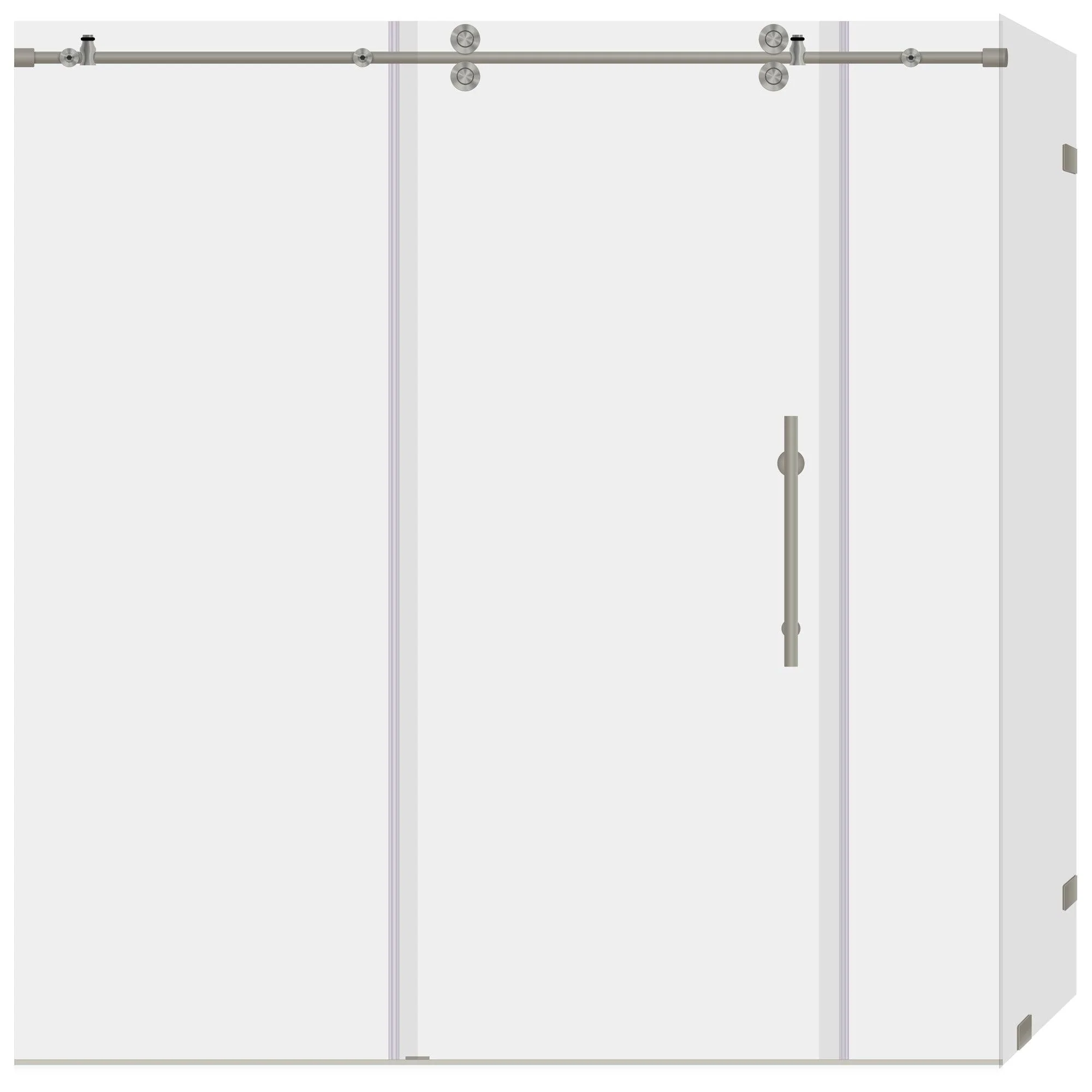 68-72 W x 79 H x 34 1/2 D Sliding Shower Enclosure ULTRA-D Brushed Nickel