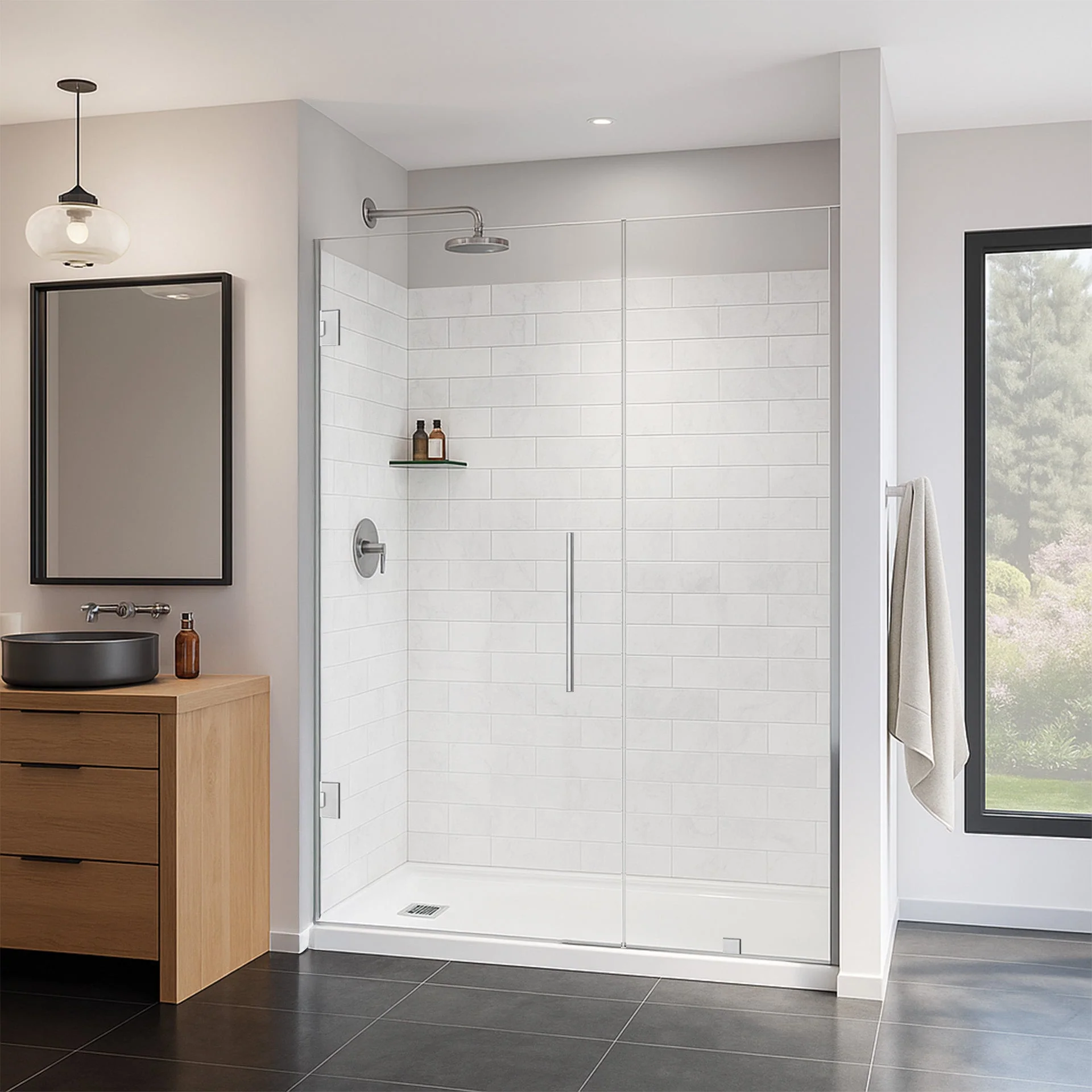 48-49 W x 72 H  Swing-Out Shower Door ULTRA-E Chrome - Image 2