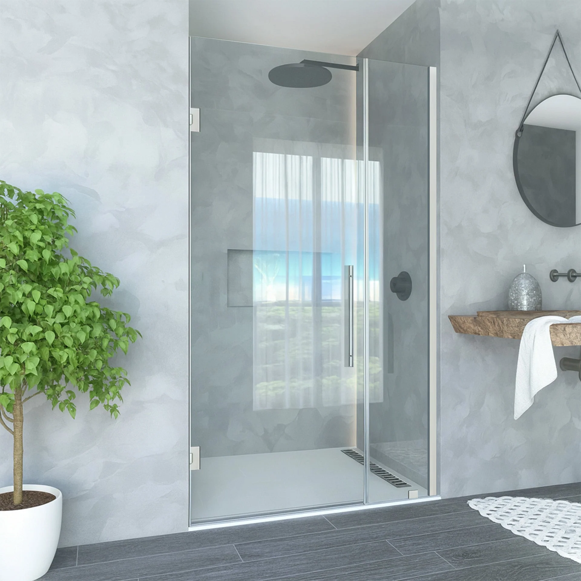 40-41 W x 72 H  Swing-Out Shower Door ULTRA-E Chrome - Image 2