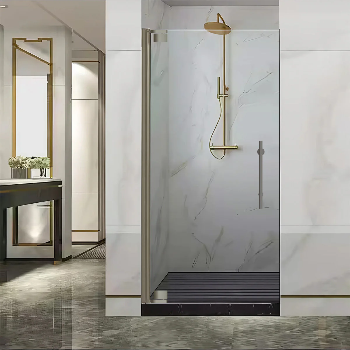 29-30 W x 72 H Swing-Out Shower Door ULTRA-G Brushed Nickel - Image 2
