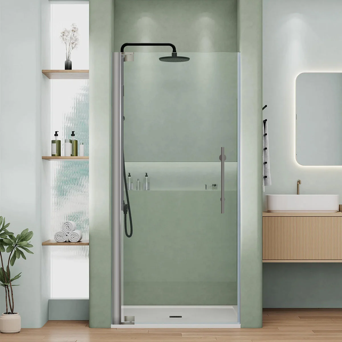 29-30 W x 72 H Swing-Out Shower Door ULTRA-G Brushed Nickel - Image 3