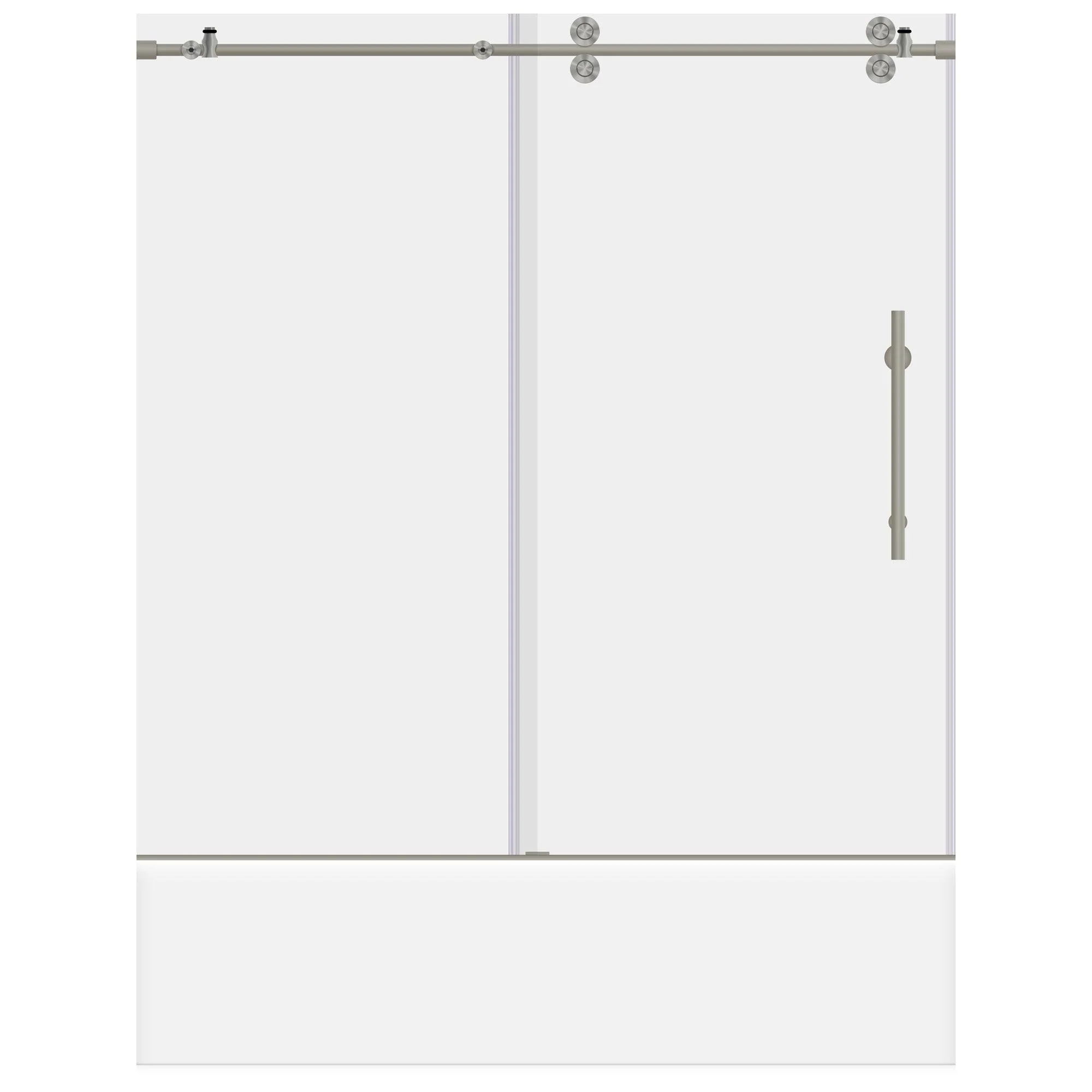56-60 W x 62 H Sliding Bathtub Door ULTRA-D Brushed Nickel