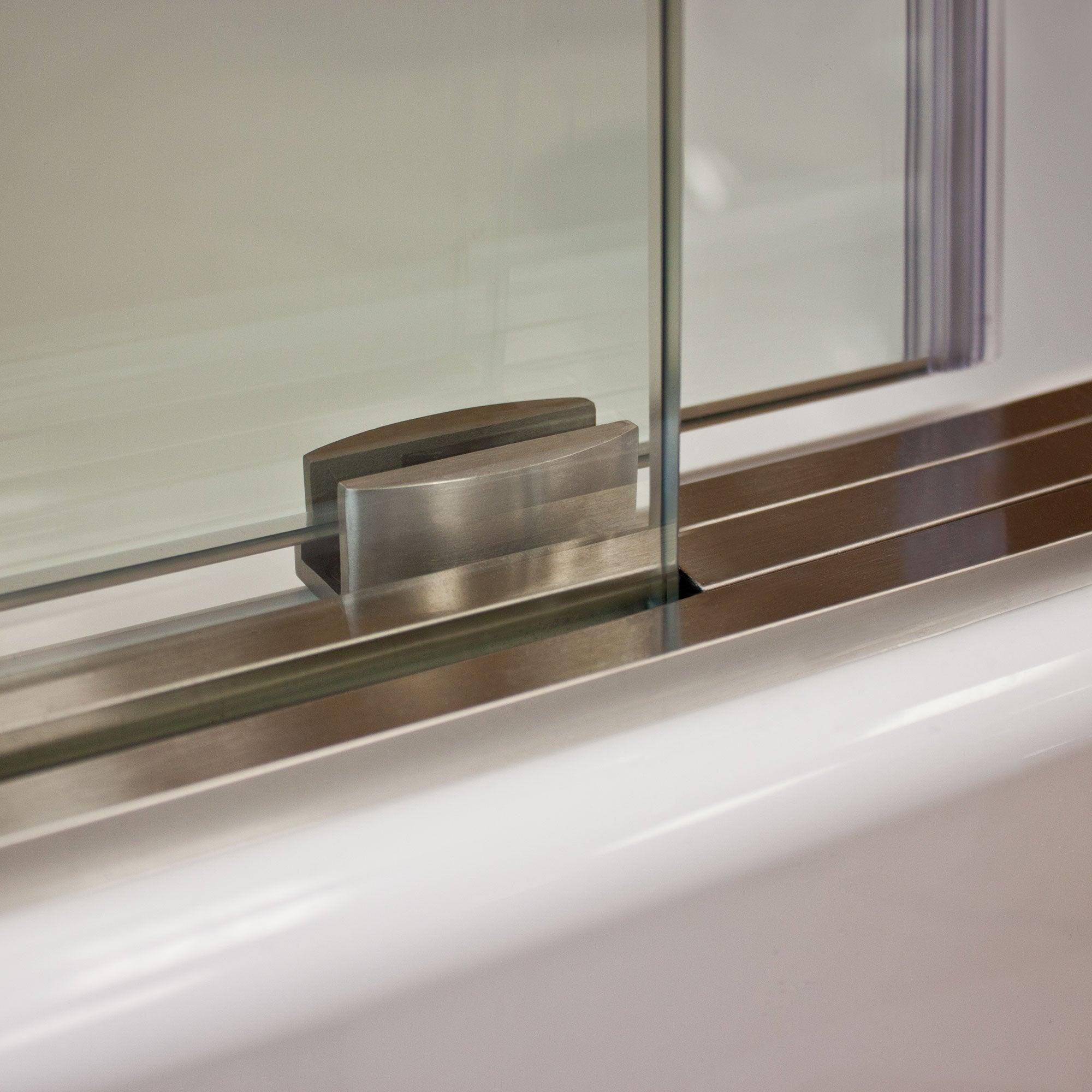 56-60 W x 62 H Sliding Bathtub Door ULTRA-D Brushed Nickel - Image 6