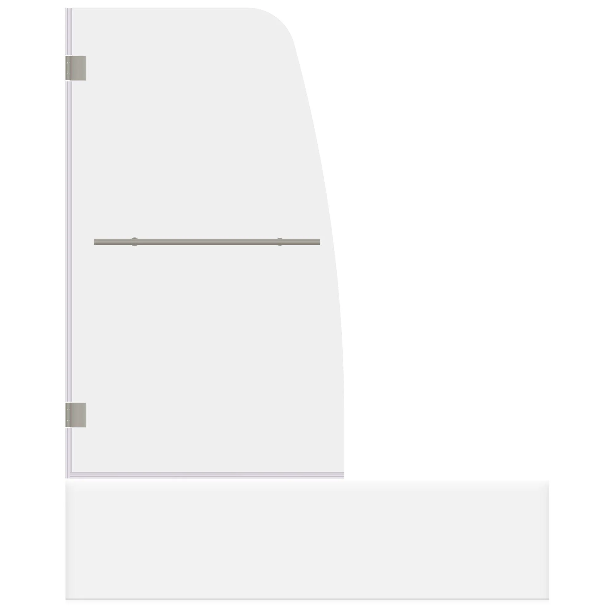 34 W x 58 H Swing-Out Bathtub Door ULTRA-F Brushed Nickel
