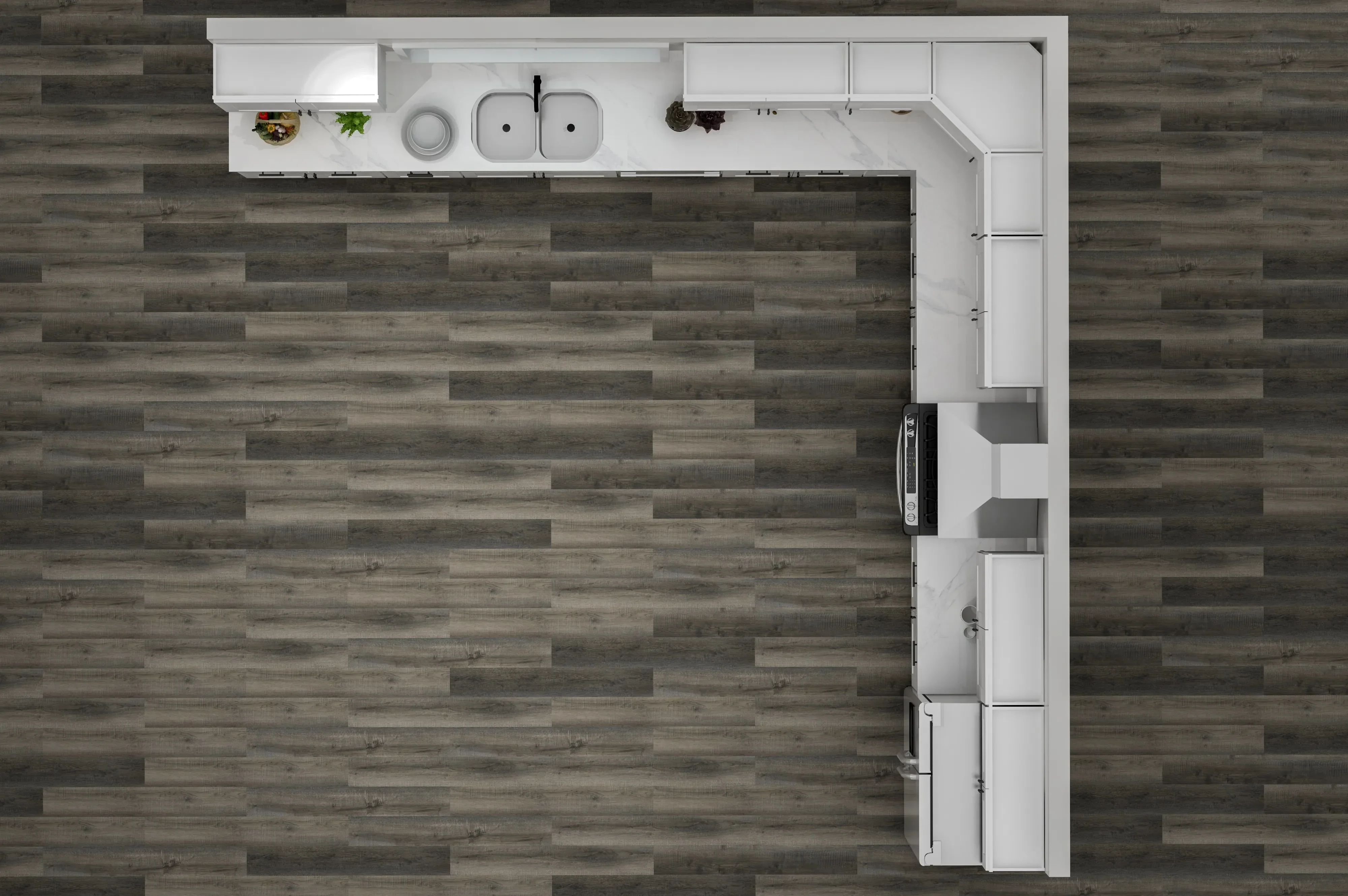 Lesscare Alpina White 15x15 Kitchen - Image 4