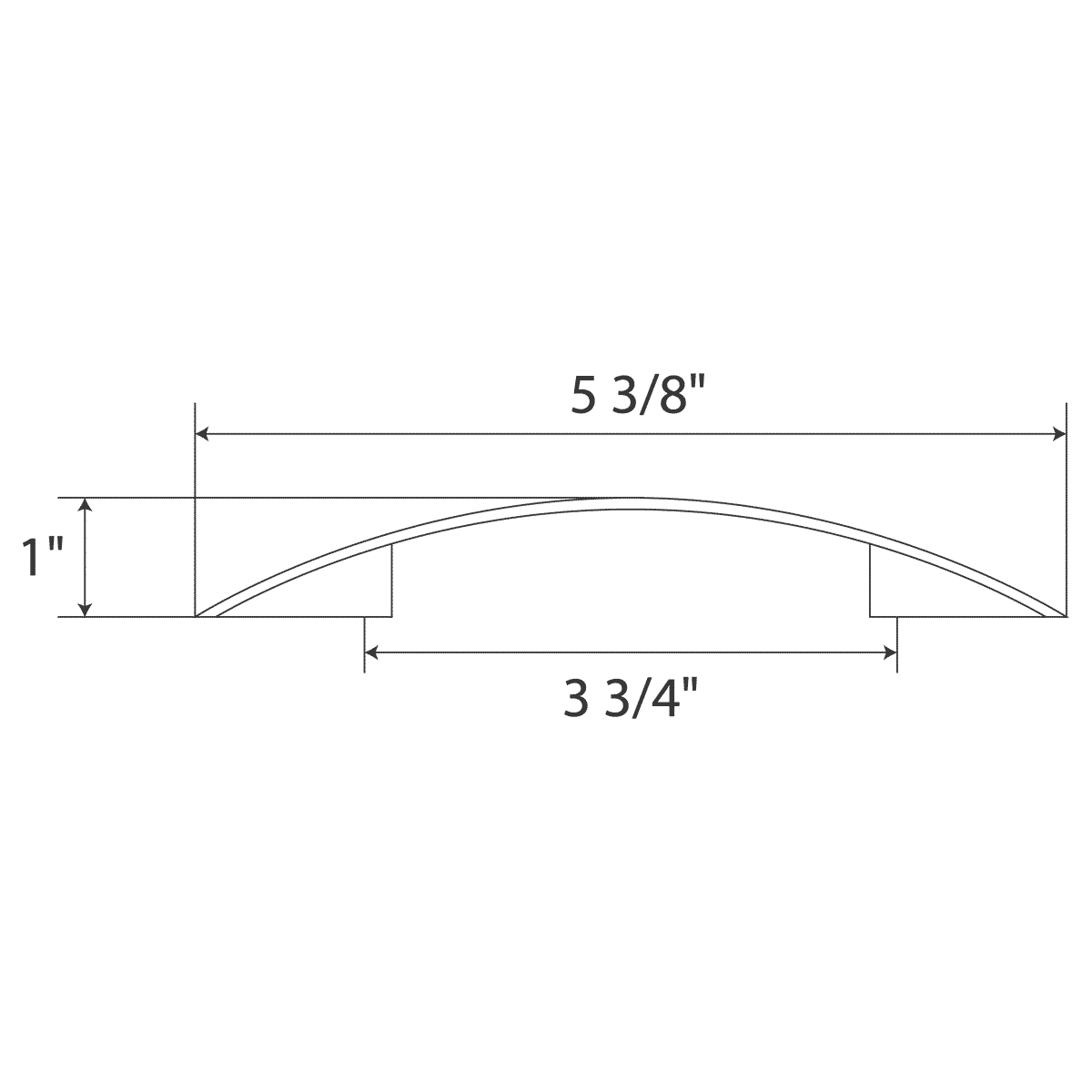 5.375"W Brushed Nickel Door/Drawer Pull P-3 - Image 4