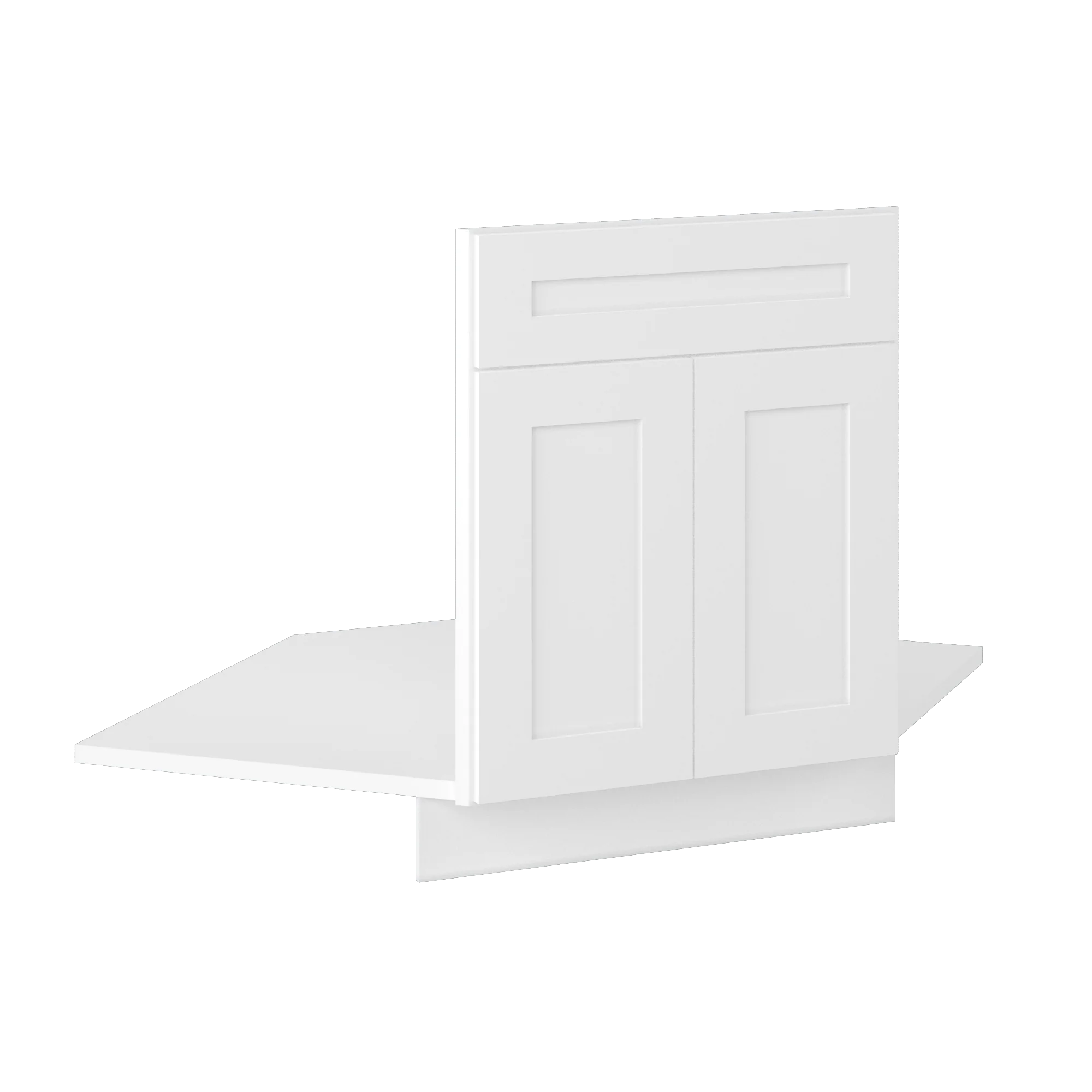 Sink Front Corner Base Kitchen Cabinet SFC42 Alpina White LessCare 34.5 in. height 42 in. depth - Image 2