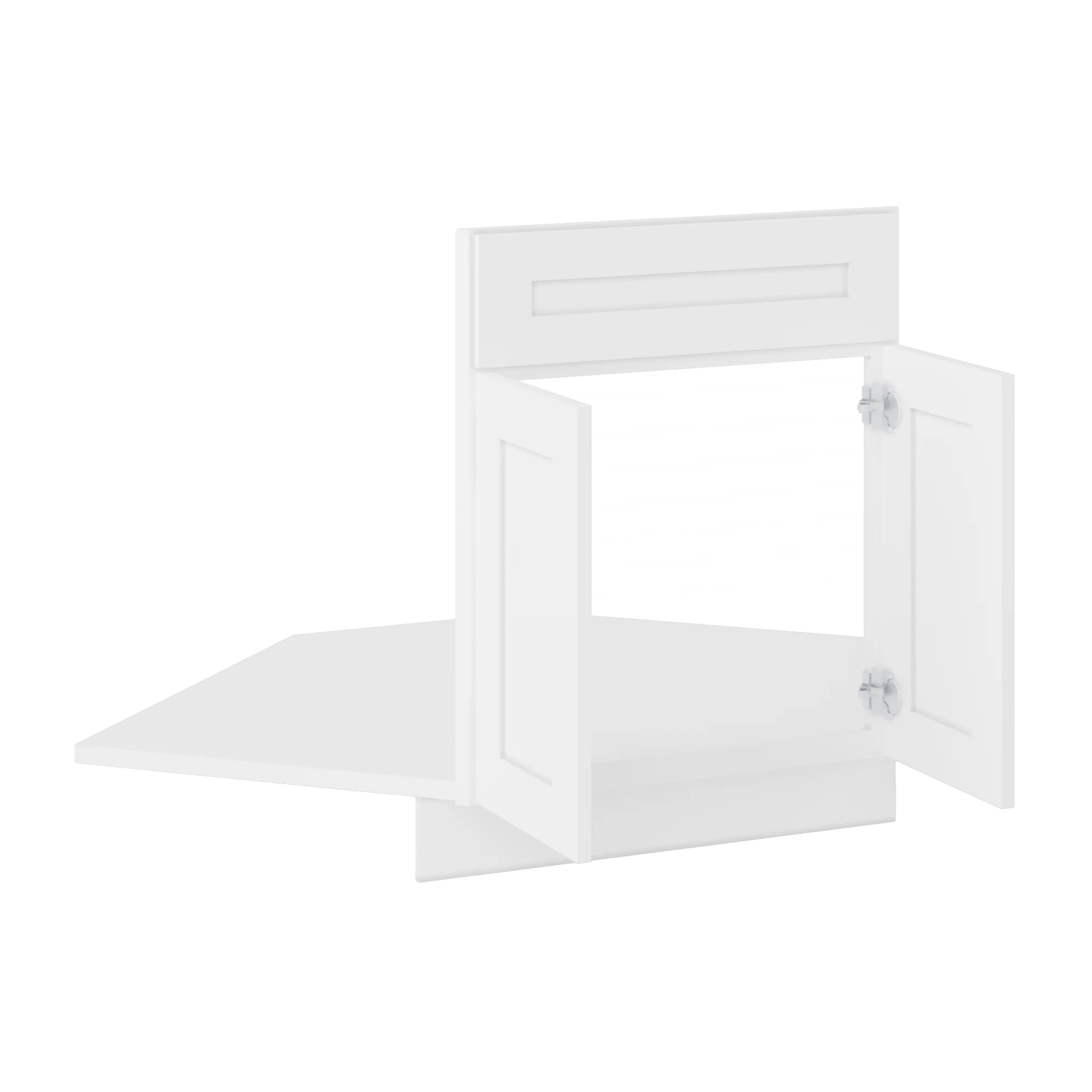 Sink Front Corner Base Kitchen Cabinet SFC42 Alpina White LessCare 34.5 in. height 42 in. depth - Image 4