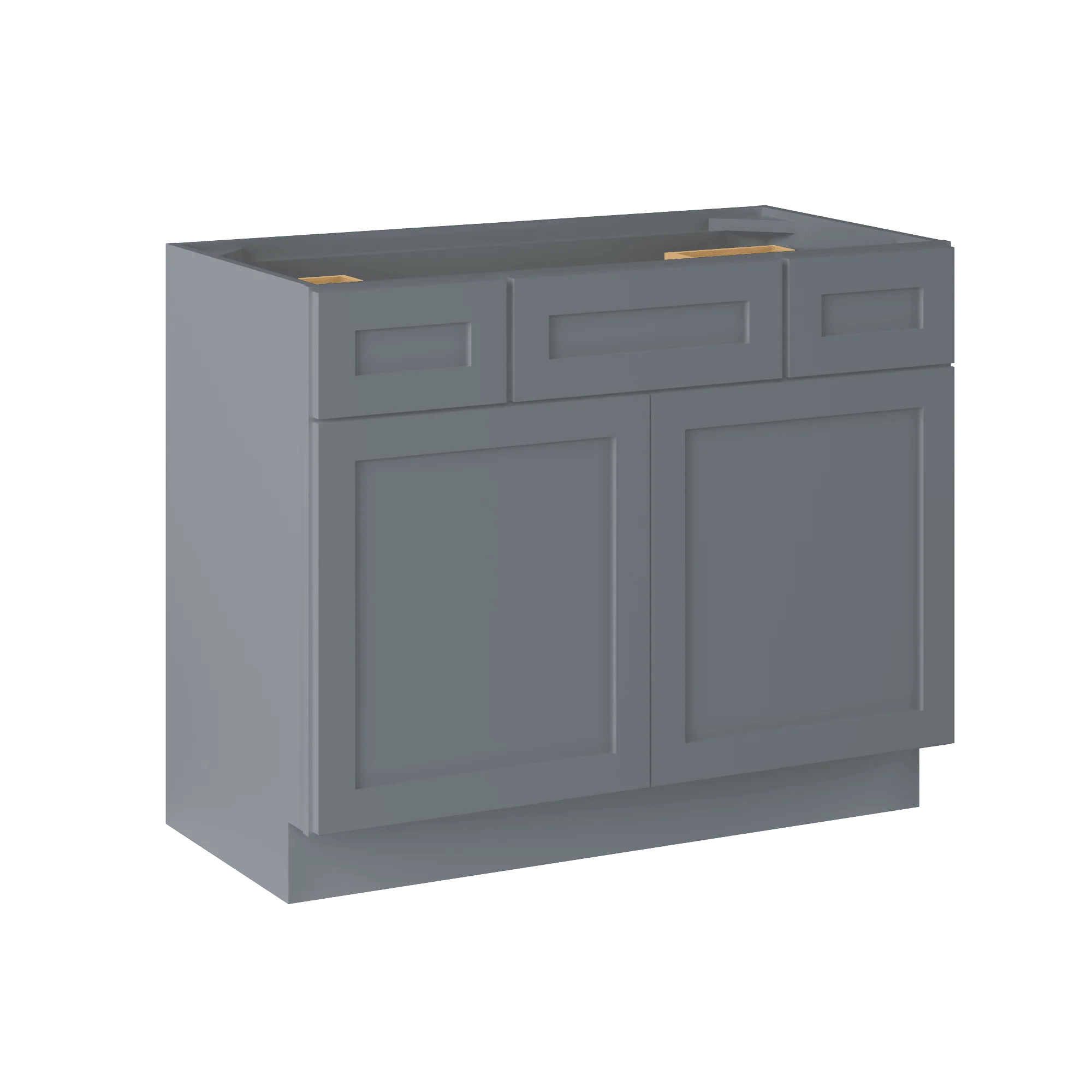 42 W x 21 D x 34.5 H Vanity Sink Base Cabinet - Colonial Gray - Image 4