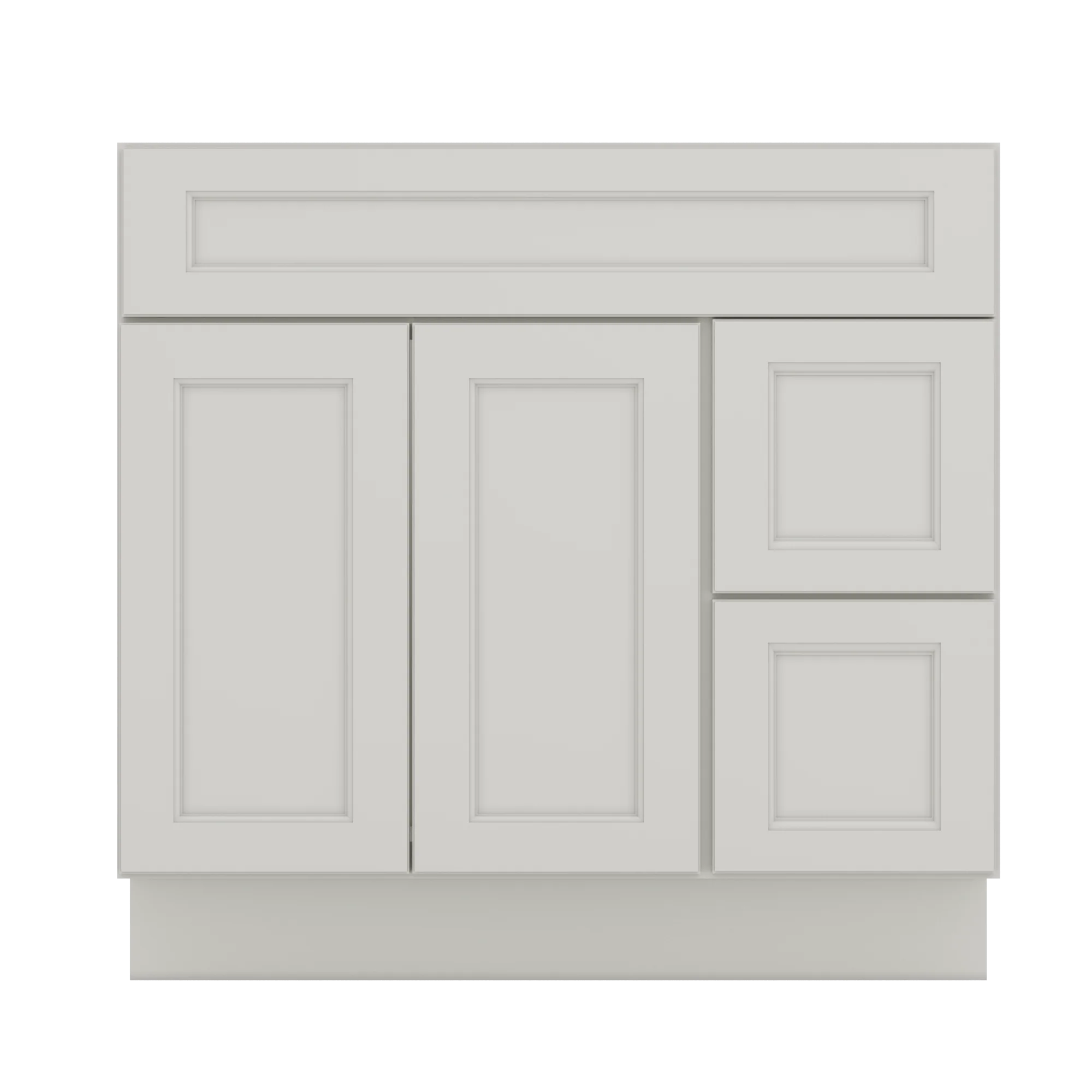 Vanity Sink Base Cabinet with Right Drawers 36 W x 21 D x 34 H - Milan Pearl - Image 2
