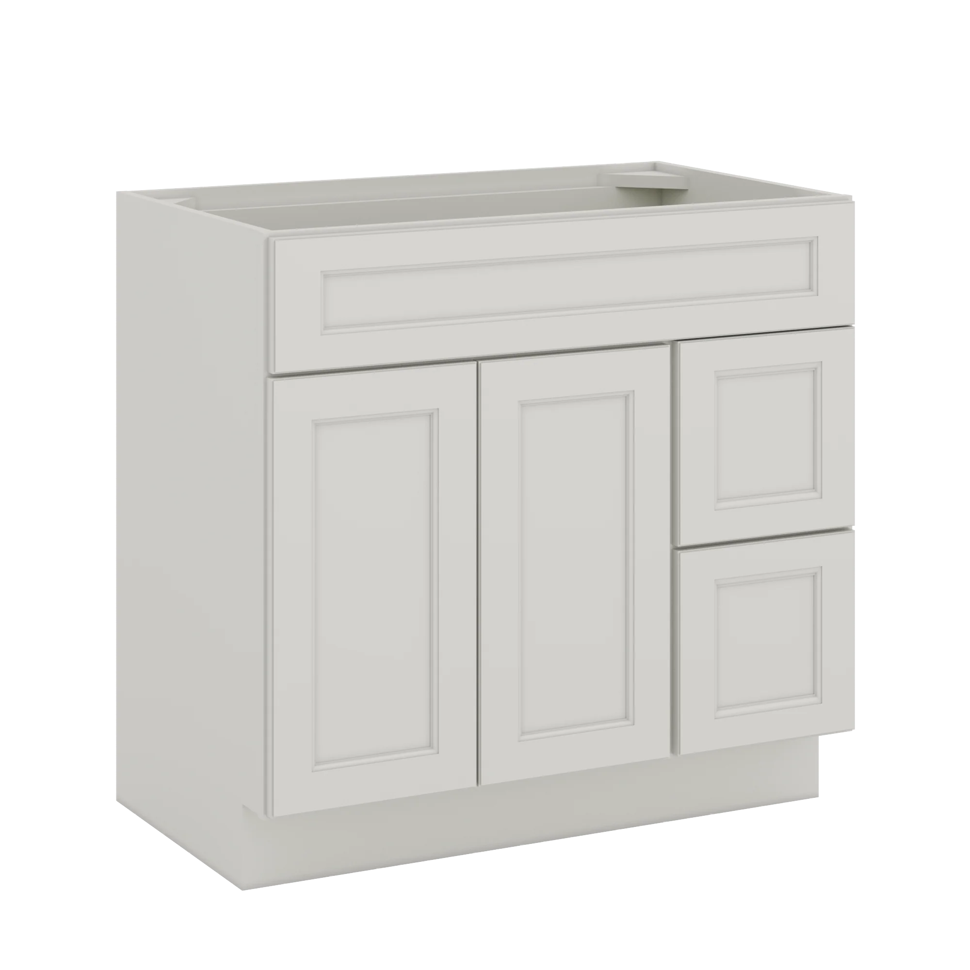 Vanity Sink Base Cabinet with Right Drawers 36 W x 21 D x 34 H - Milan Pearl - Image 4