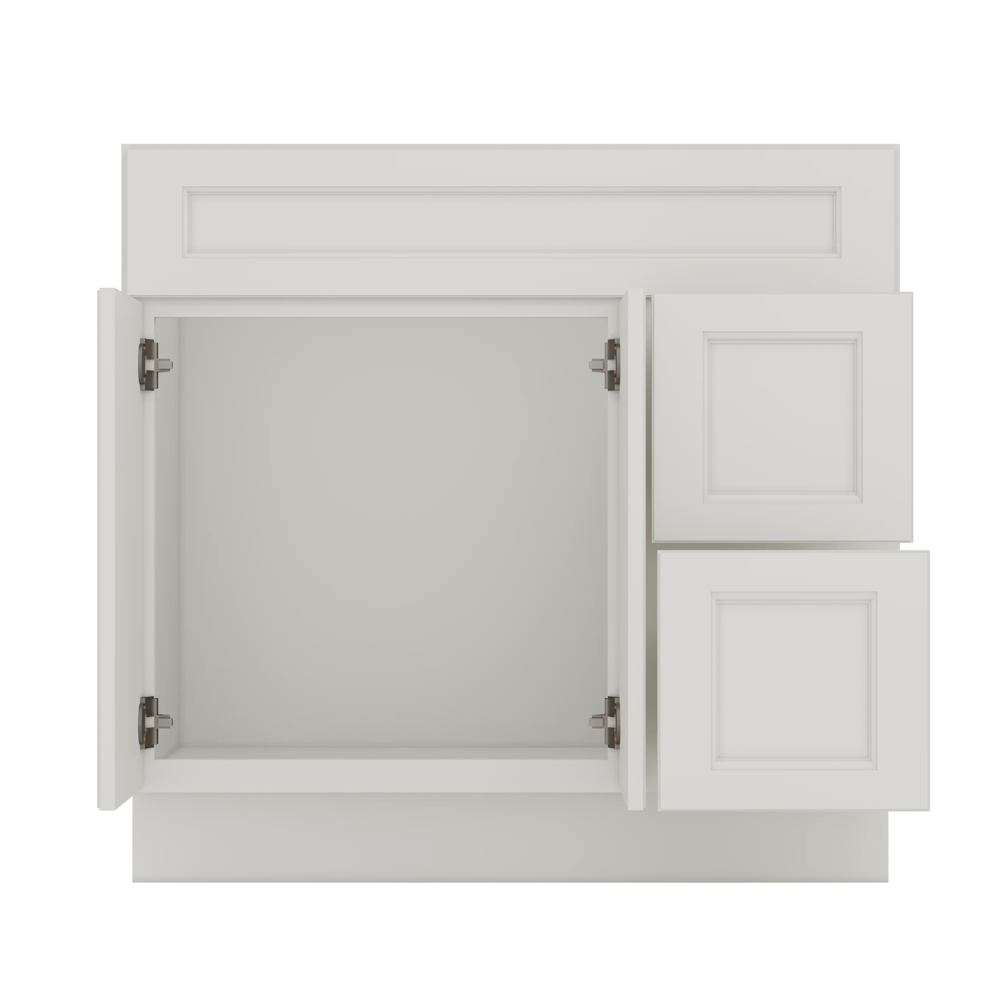 Vanity Sink Base Cabinet with Right Drawers 36 W x 21 D x 34 H - Milan Pearl - Image 6