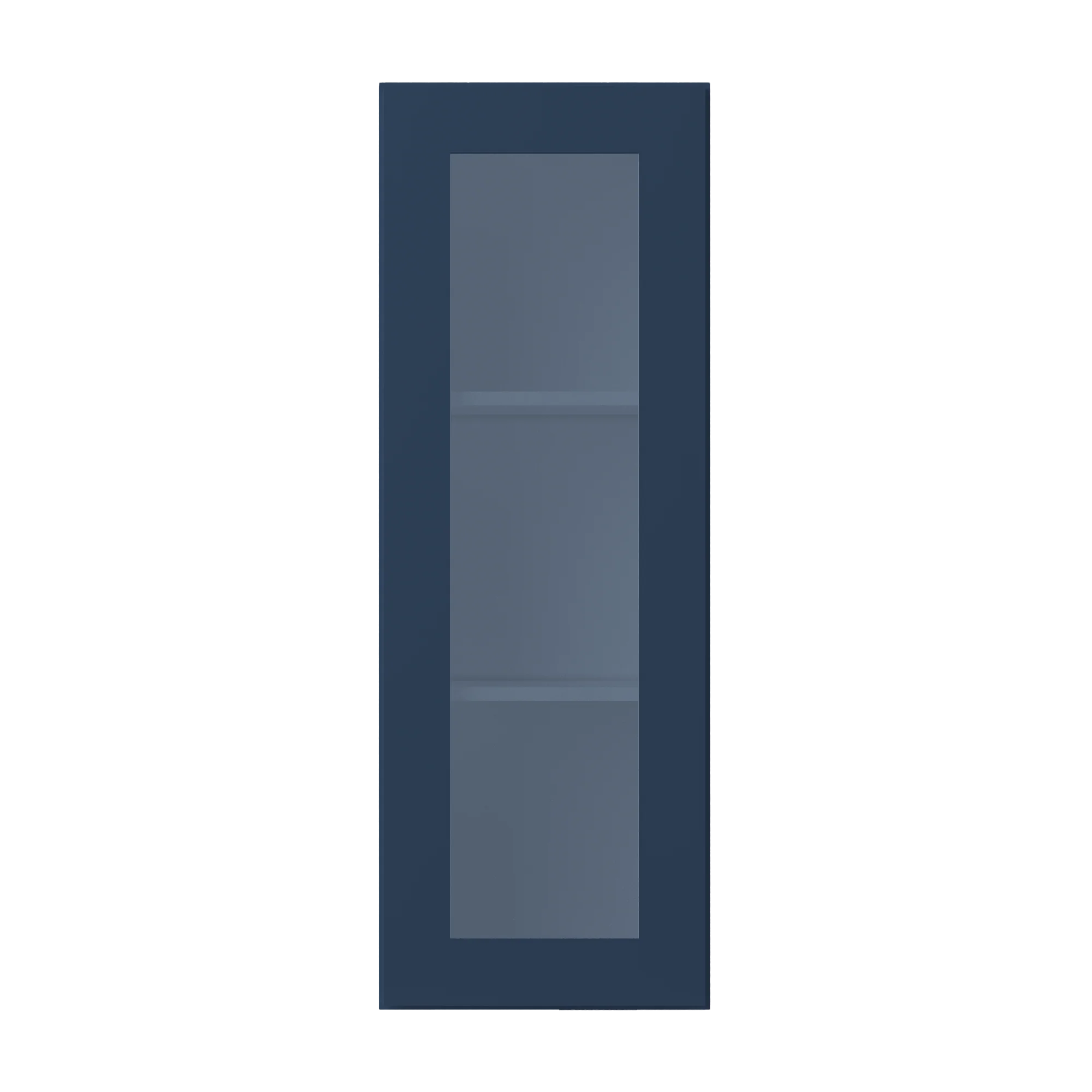 Frosted Glass Door Wall Kitchen Cabinet WMD1542 Danbury Blue LessCare 15 in. width 42 in. height 12 in. depth - Image 3